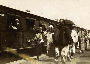 Chine Tianjin Tien-Tsin gare de Tanggu Tanggu Tong Kou ancienne Photo 1906