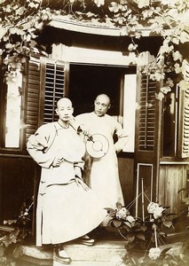 Chine Tianjin Tien-Tsin Tientsin Deux Acheteurs Sérieux Comprador ancienne Photo 1906