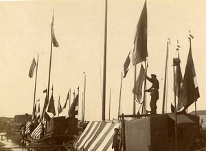 Chine Tianjin Tien-Tsin Tientsin Jonque de Police du Général Yuan Shikai ancienne Photo 1906