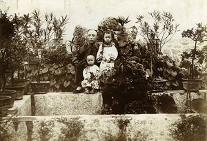 Chine Tianjin Tien-Tsin Tientsin mon ami Li Fu et ses Enfants ancienne Photo 1906