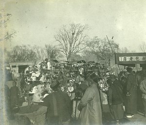 Chine Pékin Beijing une Foire Marche à Louny Fousse ancienne Photo 1906