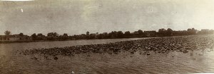 Chine Nanchang Lac et Temple de Pei Kwa Thou ancienne Photo Panorama 1906