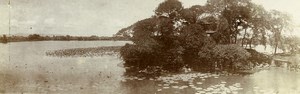 Chine Nanchang Lac et Temple du Pei Kwa Chow ancienne Photo Panorama 1906