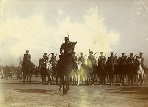 Chine Tianjin Tien-Tsin Cavalerie Japonaise Defile Militaire ancienne Photo 1906