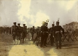 Chine Tianjin Tien-Tsin groupe d'officiers japonais ancienne Photo 1906