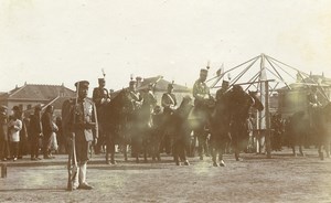 China Tianjin Tientsin Japanese General Kamio Mitsuomi & Staff Old Photo 1906