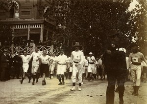 Chine Tianjin Tien-Tsin Départ d'une course de gentleman ancienne Photo 1906