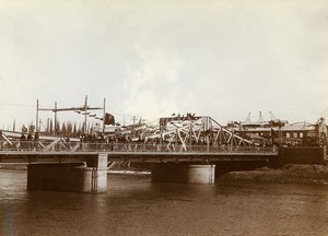 Chine Tianjin Tien-Tsin Inauguration du Pont Autrichien ancienne Photo 1906