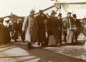 Chine Tianjin Tien-Tsin le Consul de France inaugurant le Pont Autrichien ancienne Photo 1906