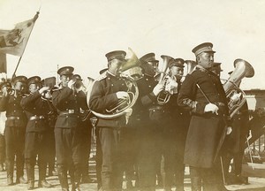 Chine Tianjin Inauguration du Pont Autrichien Musique de la garde du Vice Roi ancienne Photo 1906