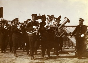 Chine Tianjin Inauguration du Pont Autrichien Musique de la garde du Vice Roi ancienne Photo 1906