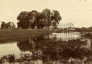 Chine Pékin Beijing Jardins du Palais d'Ete Lac et Ruines ancienne Photo 1906