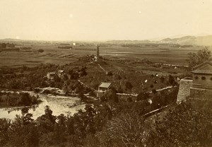 Chine Pékin Beijing vue prise de la Colline de la Fontaine de Jade? Ancienne Photo 1906