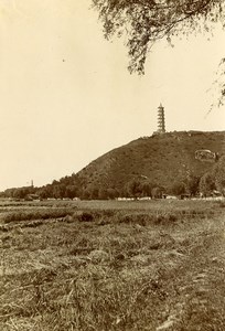 Chine Pékin Beijing pagode Yu Feng Colline de la Fontaine de Jade ancienne Photo 1906