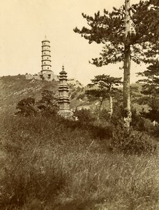 Chine Pékin Beijing pagode Yu Feng Colline de la Fontaine de Jade ancienne Photo 1906