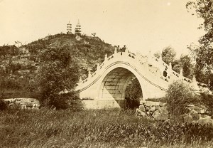 Chine Pékin Beijing Palais d'Ete Pont de la Ceinture de Jade & Pagodes ancienne Photo 1906