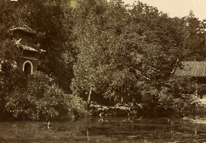 China Beijing view in Jade Spring Hill? Summer Palace Old Photo 1906