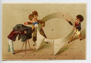 France Biscuits Malbault Chromo Publicitaire Photographe Faux col 1890