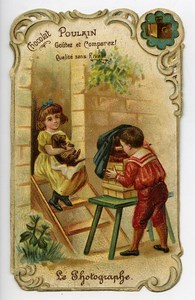 France Chocolat Poulain Chromo Publicitaire Photographe 1890