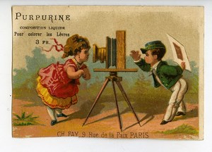 France Paris Veloutine Ch Fay Purpurine Chromo Publicitaire Photographe 1890