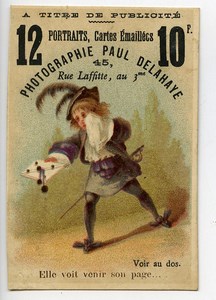 France Paris Chromo Publicitaire Photographe Paul Delahaye 1890