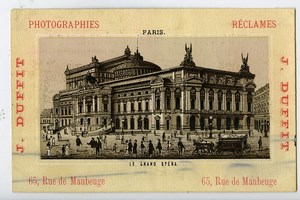 France Paris Opera Advertising Chromo Photographer J Duffit 1890