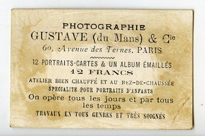 France Paris Le Mans Chromo Publicitaire Photographe Gustave 1890