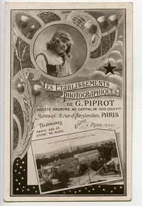 France Paris Carte Postale Etablissements Photographiques Piprot Marque Etoile 1910