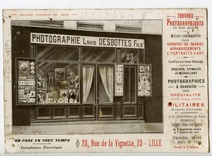 France Lille Carte Publicitaire Photographe Louis Desbottes Fils 1900