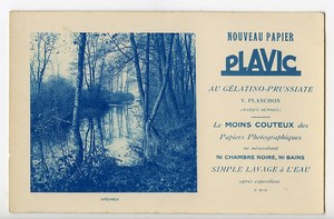 France Carte Photo Publicitaire Nouveau Papier Photographique Plavic Planchon 1900