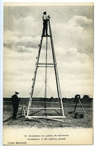 France Le Mans Carte Postale Pylone de Lancement Freres Wright Photographe Garczinski 1908