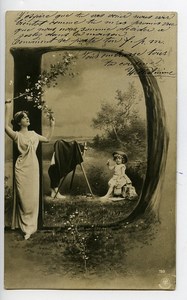 Allemagne Carte Postale Photo NPG le Modele du Photographe 1900