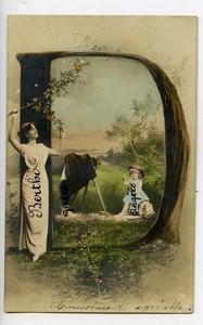 Allemagne Carte Postale Photo NPG le Modele du Photographe 1900