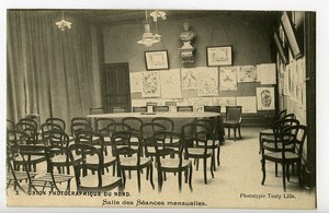 France Lille Carte Postale Union Photographique du Nord Salle des Seances 1900