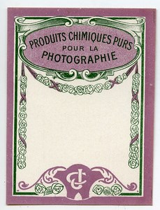 France Etiquette vierge Produits Photographique Photo CJ 1900