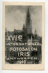 Belgique Anvers Etiquette XVIe Salon Photographique International 1949