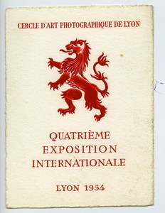 France Lyon Etiquette 4e Salon Photographique International 1954