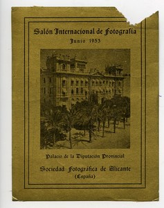 Espagne Alicante Etiquette Salon Photographique International 1953