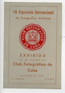 Cuba La Habana Label VIIe International Photo Exhibition 1954