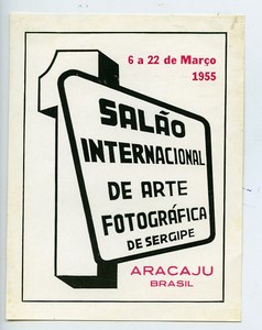 Bresil Aracaju Etiquette Ier Salon International d'Arts Photographiques 1955