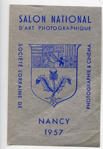 France Nancy Etiquette Salon National d'Art Photographique 1957