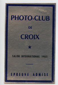 France Croix Photo-Club Label International Photo Exhibition 1955