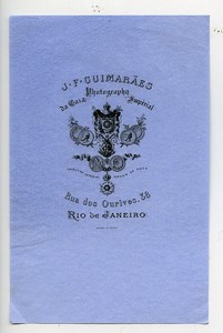 Bresil Rio de Janeiro Papier Publicitaire Photographe J.F. Guimaraes 1890