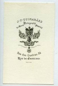 Bresil Rio de Janeiro Papier Publicitaire Photographe J.F. Guimaraes 1890