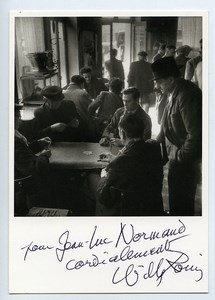 France Carte Postale avec dedicace autographe de Willy Ronis 1990