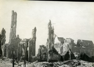 Belgium Ypres Ieper Cloth Hall Ruins WWI War Disaster Old Photo 1918