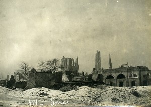 Belgium Ypres Ieper Ruins WWI War Disaster Old Photo 1918