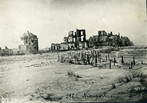 Belgium Nieuport Nieuwpoort Ruins WWI War Disaster Old Photo 1918