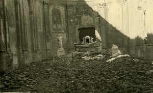 Belgium Tournai Church Ruins WWII War Disaster Old RPPC Photo 1945