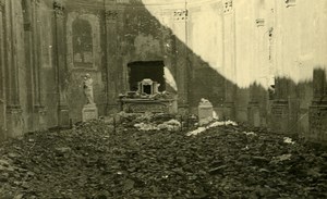 Belgium Tournai Church Ruins WWII War Disaster Old RPPC Photo 1945